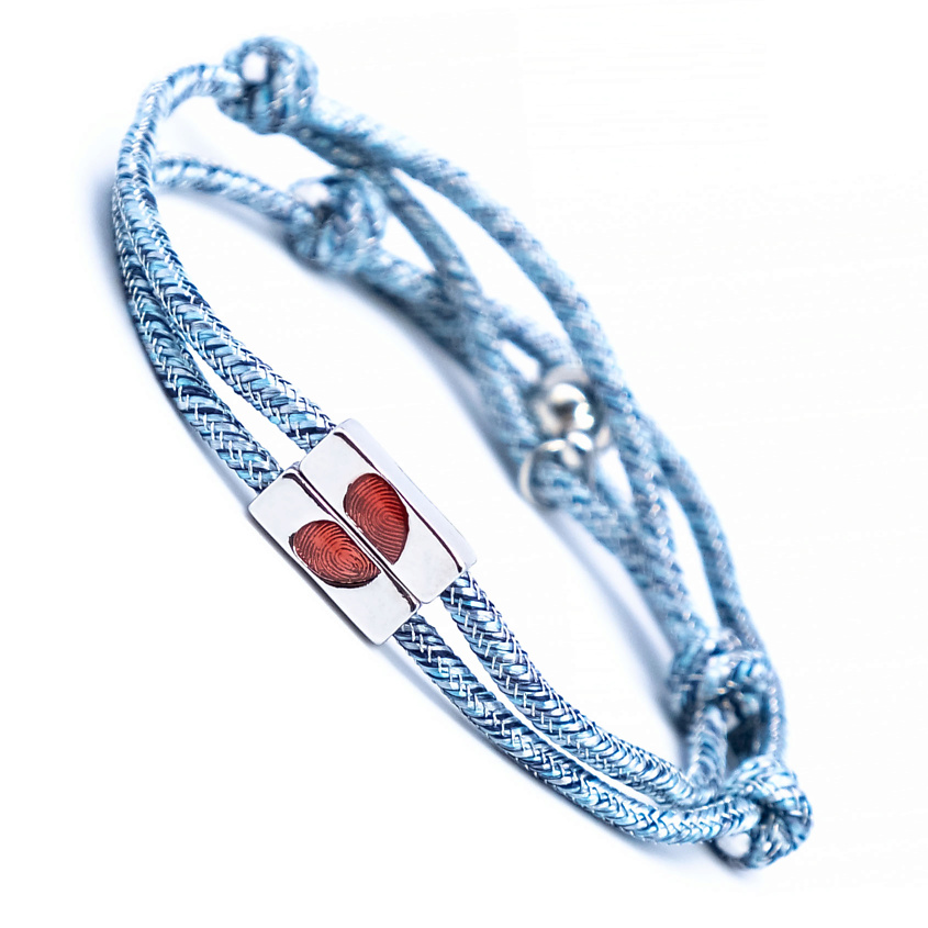 Изображение товара TUATA Браслет парный для влюбленных на магнитах, цвет: Серебряный