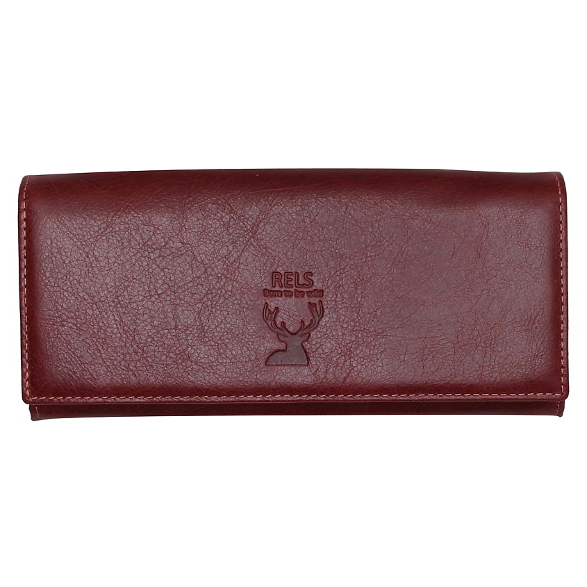 Изображение товара РЕЛС Портмоне Falco Wild бордовый натуральная кожа стильный женский кошелек