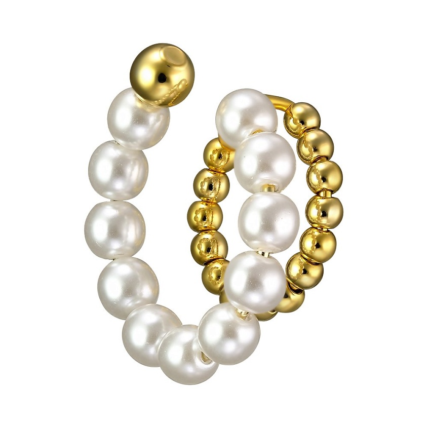Изображение товара Уникальный золотистый кафф с жемчужными бусинами от UVI JEWELLERY