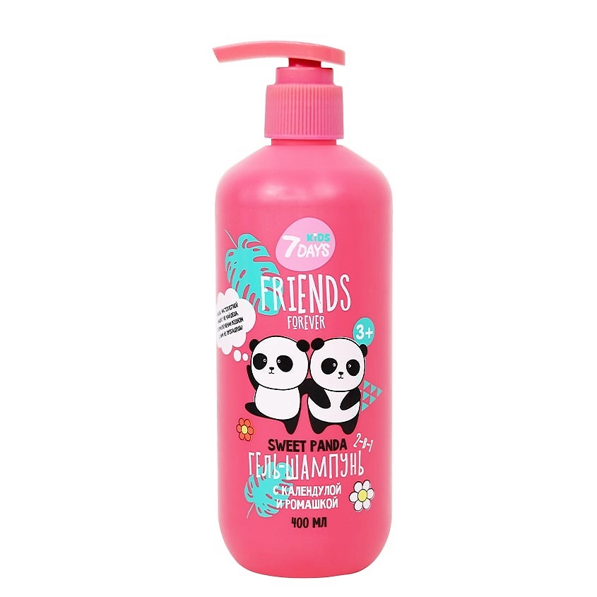 Изображение товара 7DAYS Детский гель для купания и шампунь для волос SWEET PANDA, 400 мл