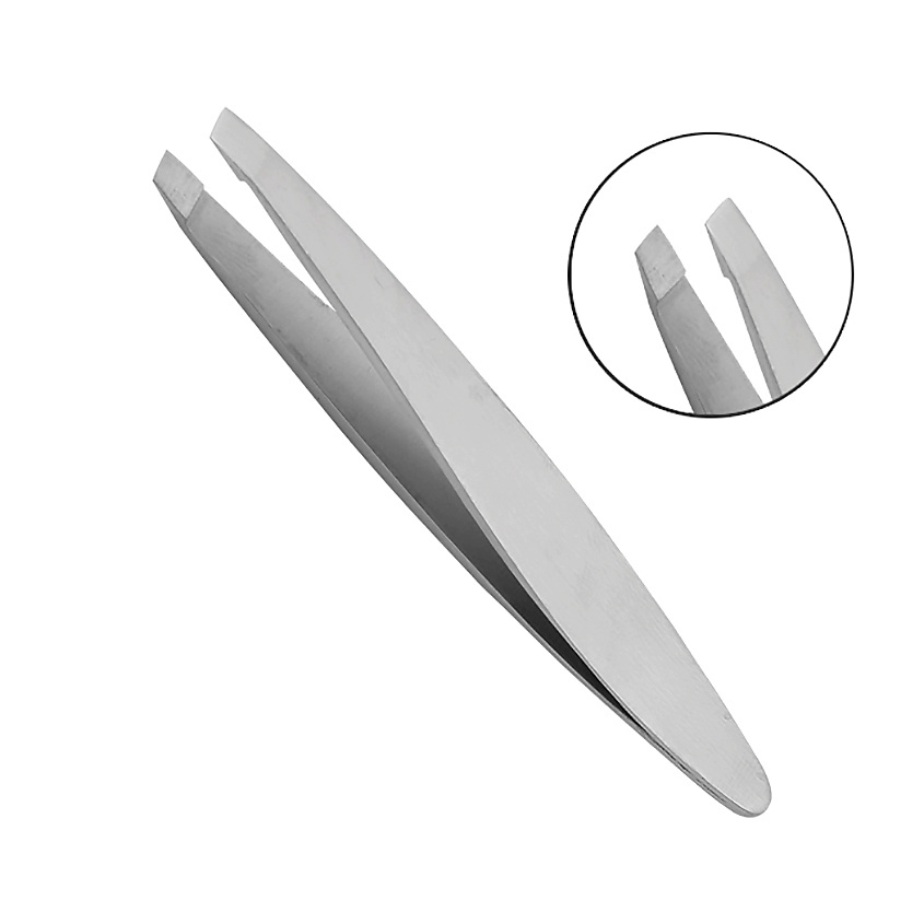 Изображение товара METALEKS Пинцет для бровей RT-308, цвет: Серебряный