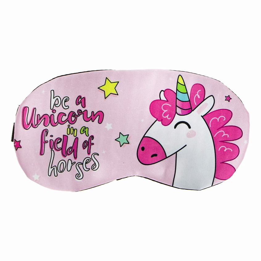Изображение товара Маска для сна Единорог от Lukky Fashion розовая мягкая стильная