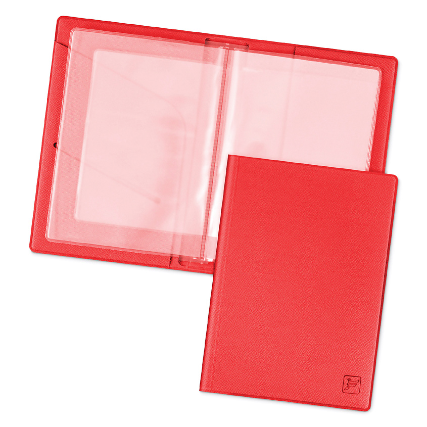 Изображение товара FLEXPOCKET Обложка для автодокументов из экокожи с прозрачными вкладышами, цвет: Красный