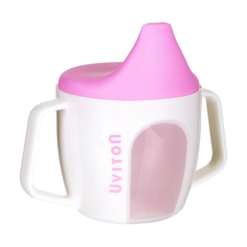 Изображение товара UVITON Обучающий Поильник-чашечка 2 в 1, цвет: розовый