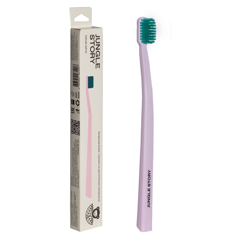 Изображение товара Зубная щетка Jungle Story из растительного материала Ультрамягкая для взрослых