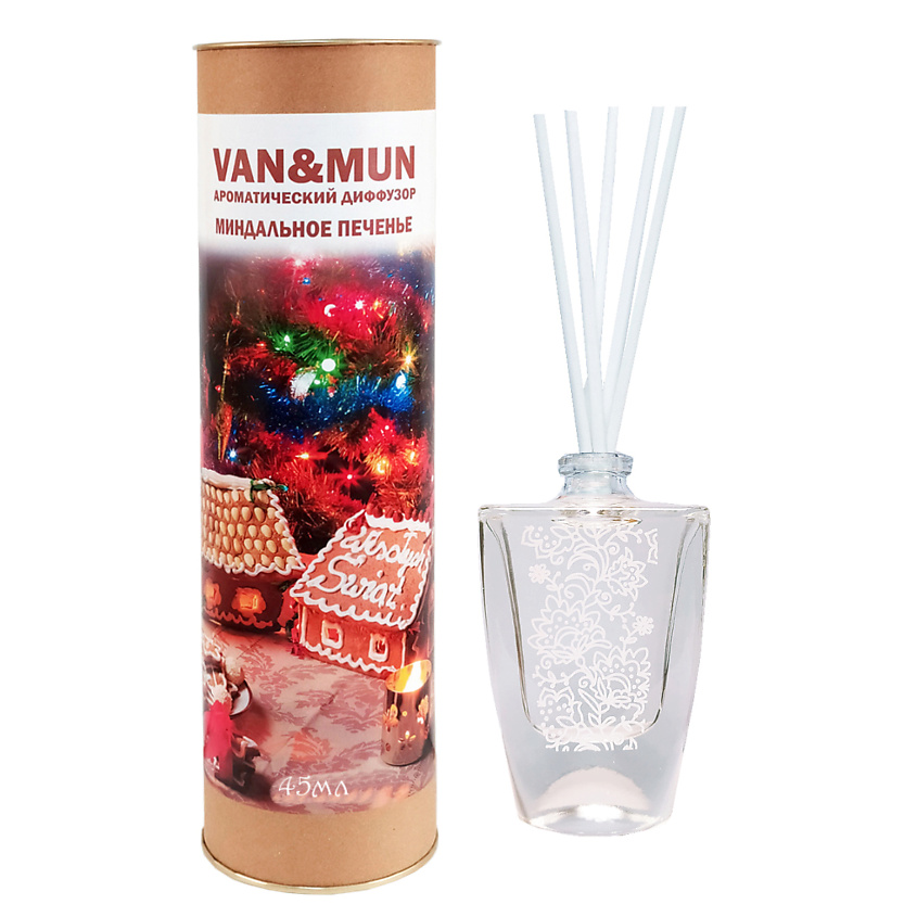 Изображение товара VAN&MUN Ароматический диффузор Миндальное печенье с палочками, 45 мл