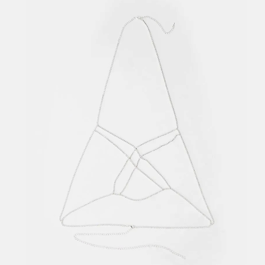 Изображение товара Роскошное серебряное колье RUXARA из страз - украшение для женского декольте