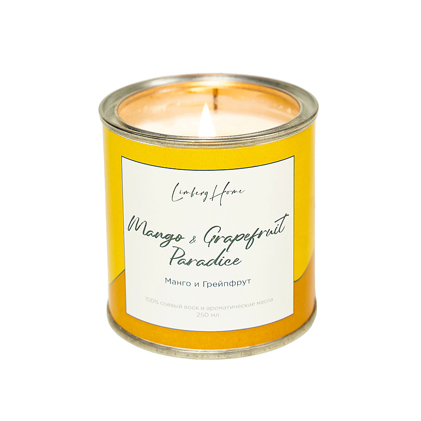 Изображение товара Ароматическая свеча LIMBERGHOME DECOR Манго и грейпфрут 250 мл