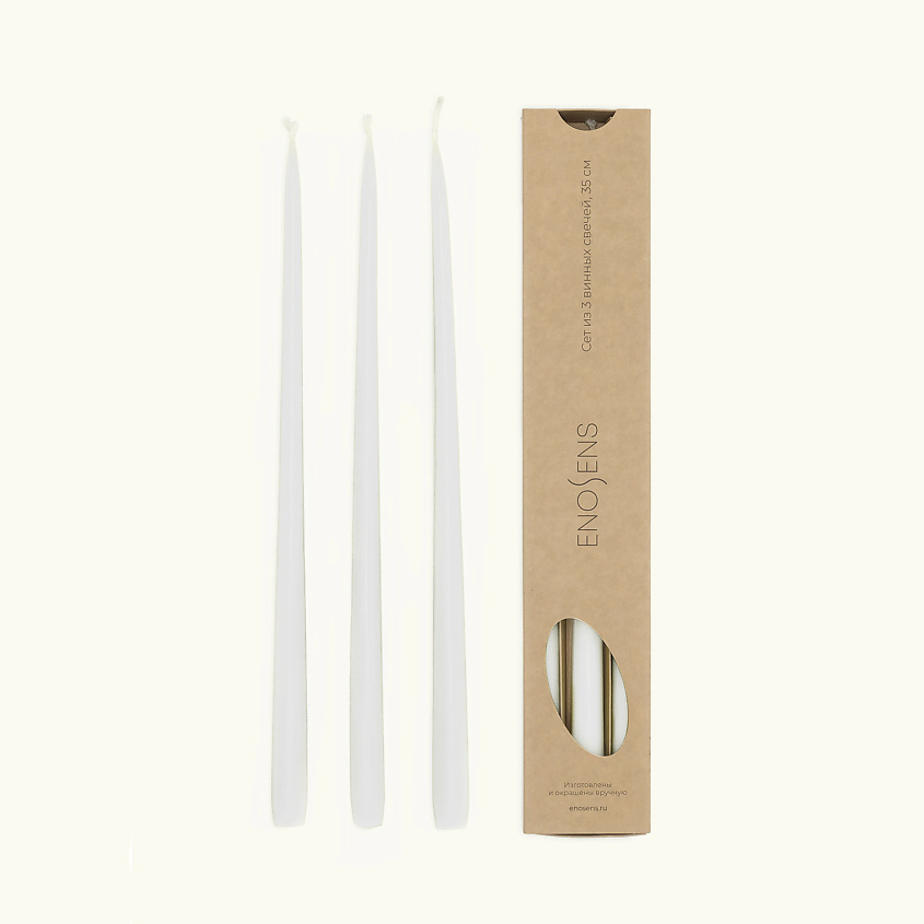 Изображение товара ENOSENS Набор интерьерных свечей Снегом стать, цвет: Белый, 1 набор