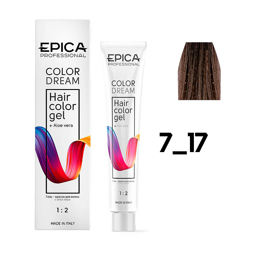 Изображение товара EPICA PROFESSIONAL Гель-краска Colordream, 7.17 русый древесный 100 мл
