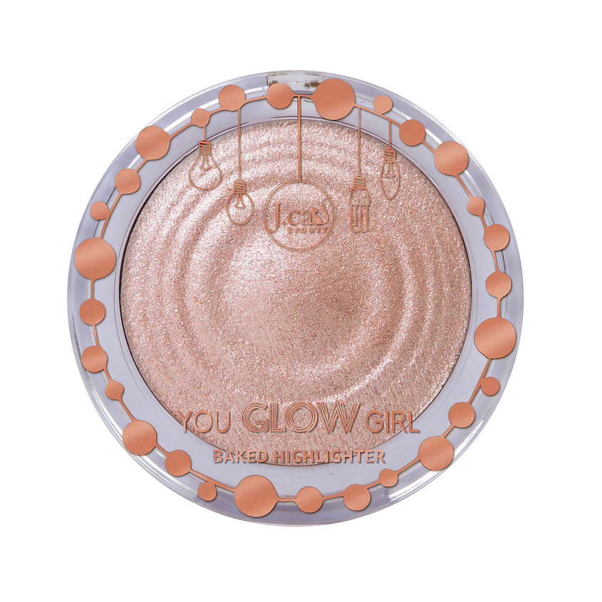 Изображение товара J. CAT BEAUTY Пудра хайлайтер для лица YOU GLOW GIRL, № 104 Crystal Sand 15 г