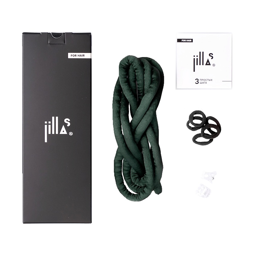 Изображение товара Набор бигуди JILLAS 3в1 Slim зеленый для объемных локонов быстро и безопасно