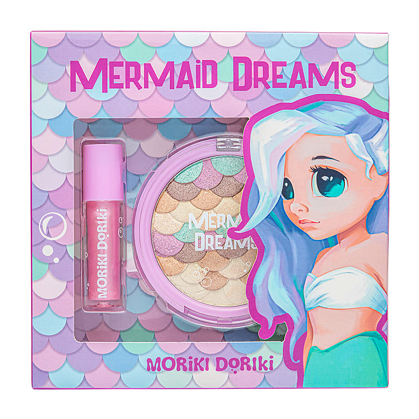 Изображение товара MORIKI DORIKI Набор для макияжа MERMAID DREAMS, 2 мл + 9 гр.
