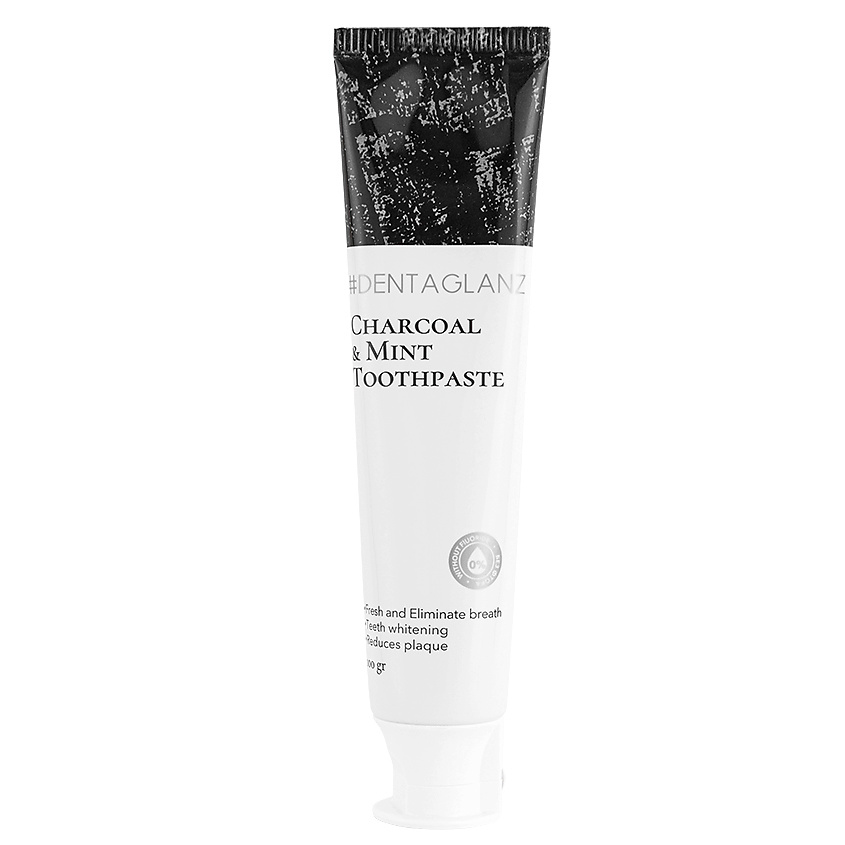 Изображение товара #DENTAGLANZ Зубная паста Charcoal & Mint Toothpaste, 100 г