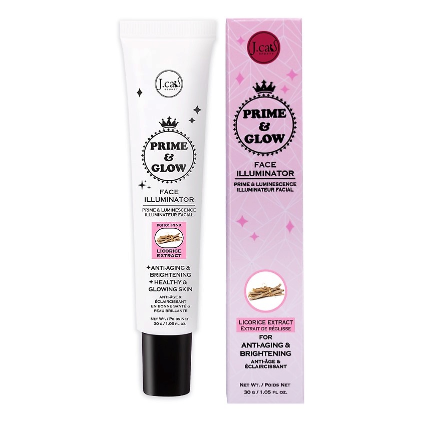 Изображение товара J. CAT BEAUTY Хайлайтер Prime&Glow, 101 Pink 30 г