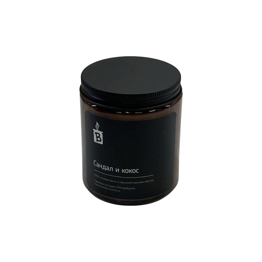 Изображение товара Ароматическая свеча Banka Home 240 мл с ароматом сандал и кокос