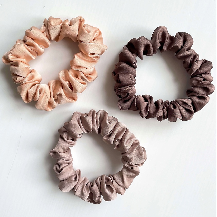 Изображение товара 8 HORAS OF SILK Набор из 3 узких резинок, Количество в наборе: 3 штуки; цвет: карамельный