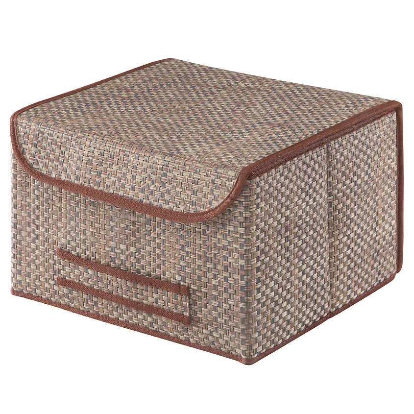 Изображение товара Коробка для хранения с крышкой ВО-042 35х30х22 см из текстилена и спанбонда