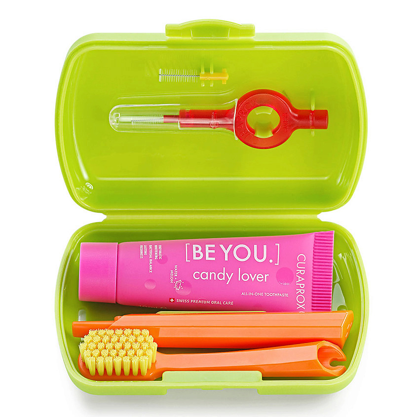 Изображение товара CURAPROX Дорожный набор BE YOU салатовый бокс, 1 шт.