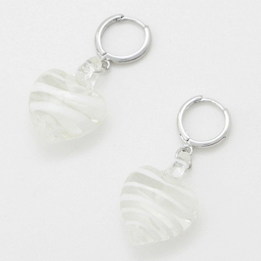 Изображение товара BOCCIOLO Серьги HEART, цвет: Белый