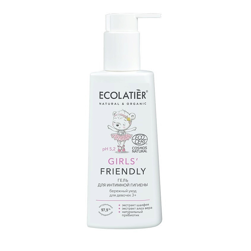 Изображение товара ECOLATIER baby Гель для интимной гигиены Girls' Friendly 3+ (Ecocert), 150 мл
