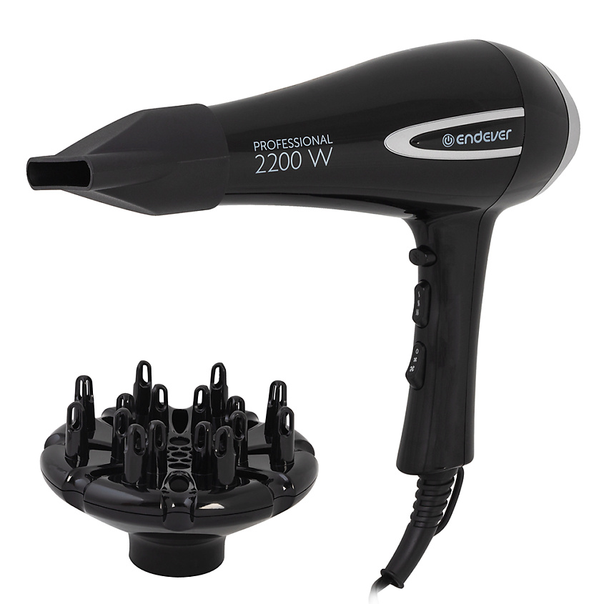 Изображение товара ENDEVER Фен для волос AURORA-474, Черный