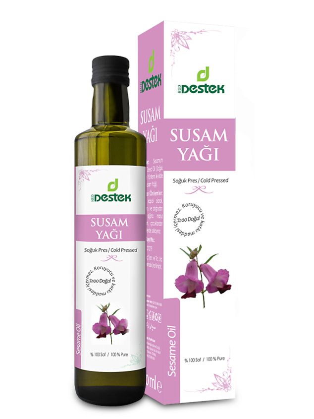 Изображение товара DESTEK Косметическое кунжутное масло для лица, тела , кутикул, для волос, 250 мл