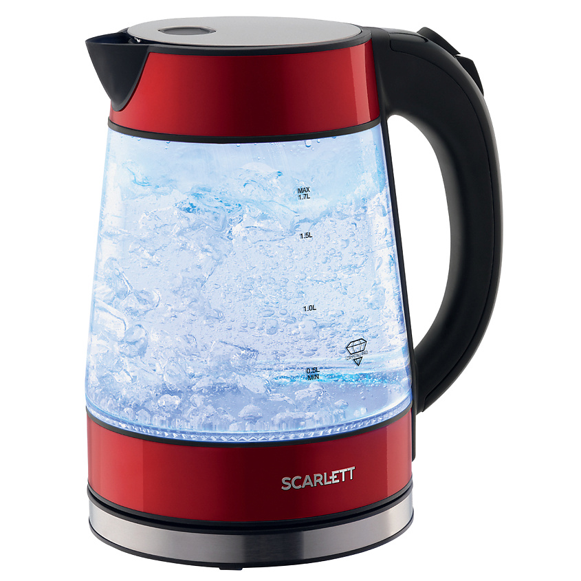 Изображение товара SCARLETT Чайник электрический SC-EK27G79, цвет: Красный, 1 шт