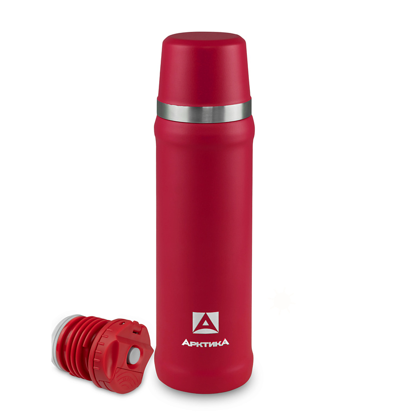 Изображение товара Термос кружка Арктика 600 мл с кнопкой и двойными стенками