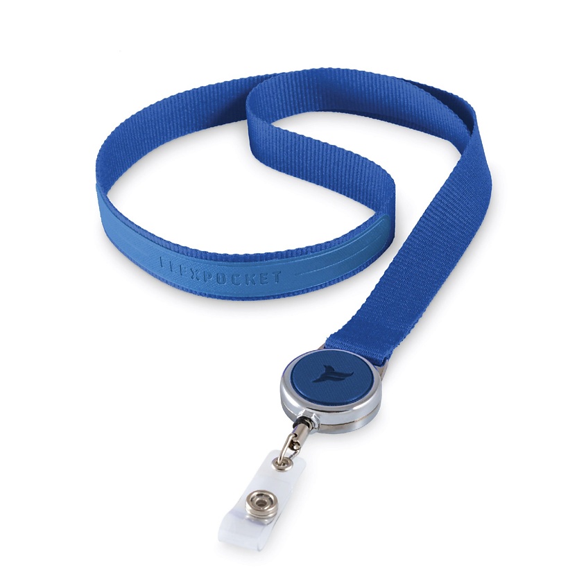 Изображение товара FLEXPOCKET Лента для бейджа с рулеткой, Синий