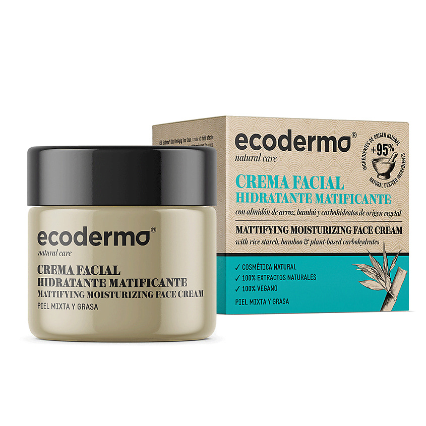 Изображение товара ECODERMA Крем для лица увлажняющий матирующий Mattifying Moisturizing Face Cream, 50 мл