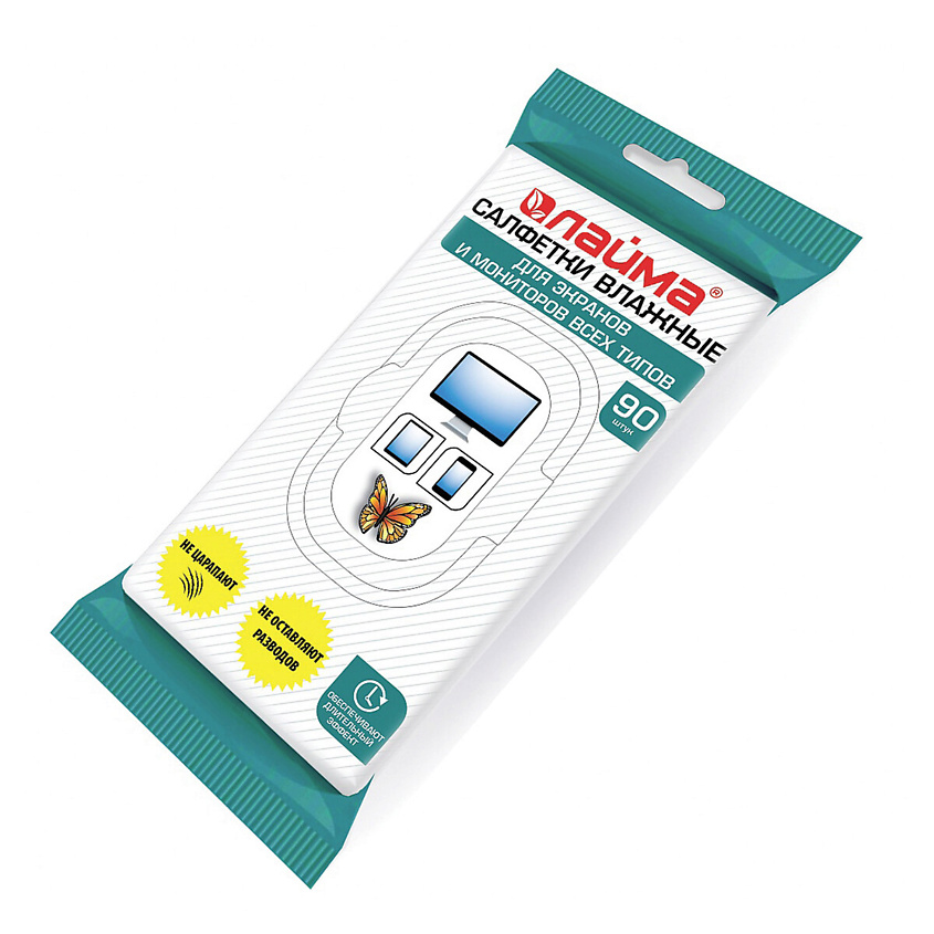 Изображение товара Влажные салфетки LAIMA для экранов всех типов и оптики