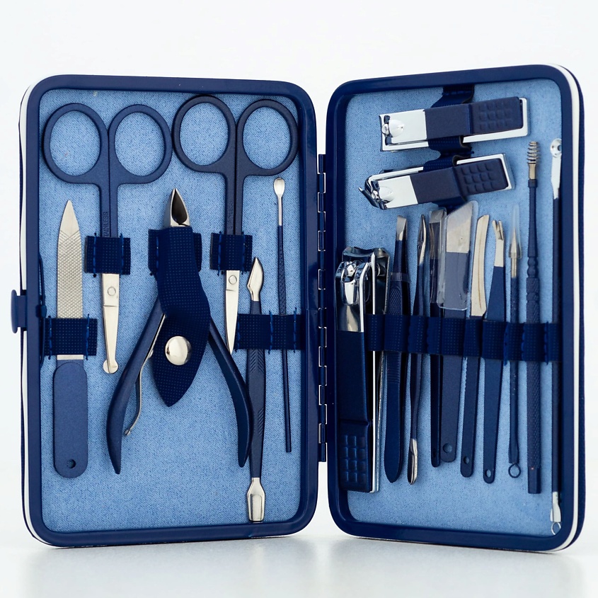 Изображение товара CHELAY Маникюрный набор 18 профессиональных предметов маникюра педикюра ногтей чистки лица, 1 шт.