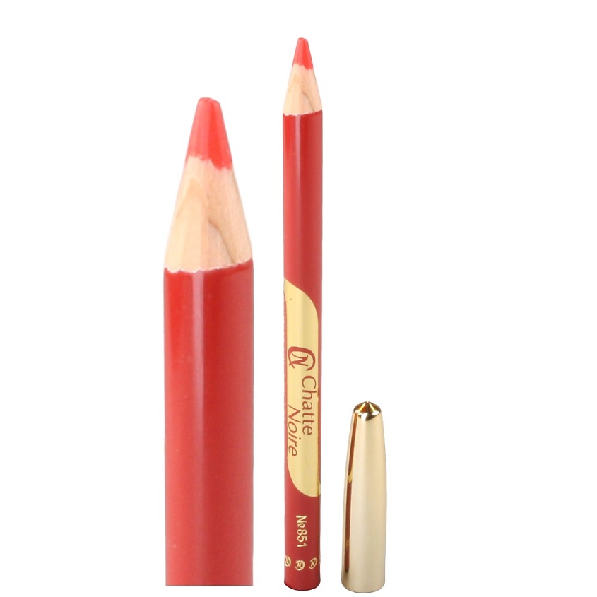 Изображение товара Карандаш для губ CHATTE NOIRE красный тон 851 гипоаллергенный легко точится