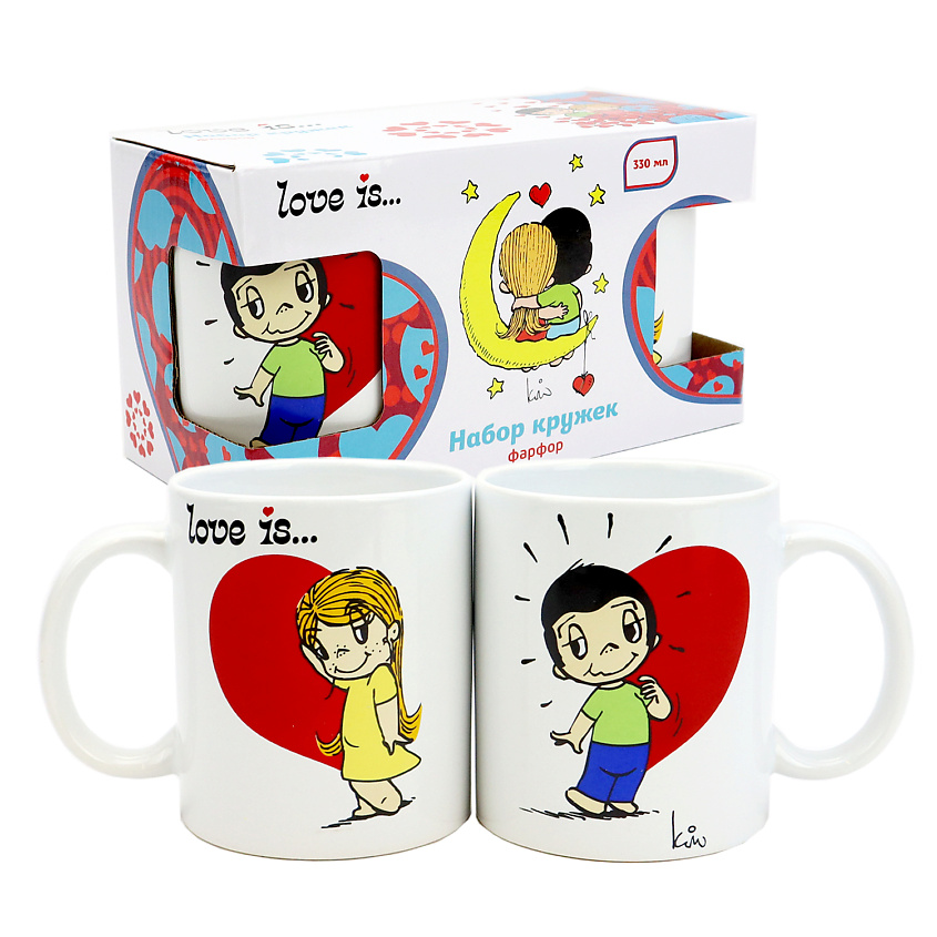 Изображение товара ND PLAY Кружки Love is Счастье в Кружках, 330 мл