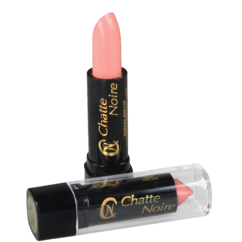 Изображение товара Помада для губ CHATTE NOIRE Pink светло-розовая К2.08 увлажняющая 4 цвета