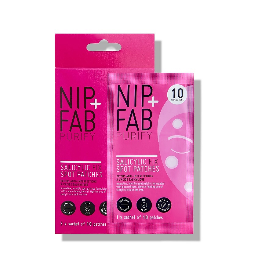 Изображение товара NIP&FAB Патчи для лица с салициловой кислотой Purify Fix Spot Patches, 3*10 шт.
