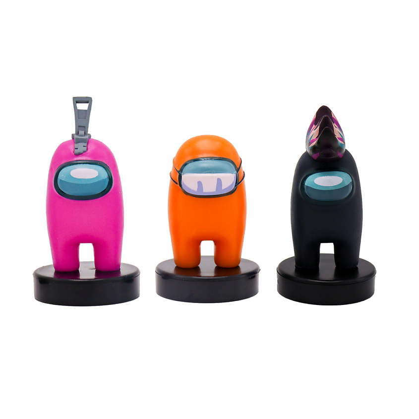 Изображение товара Набор фигурок-штампиков Among Us 3 серия оранжевый герой, 3 шт