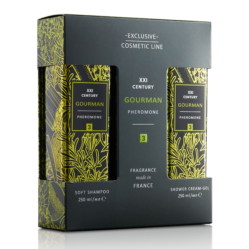 Изображение товара Набор средств для ванной и душа GOURMAN № 3 для мужчин шампунь и гель