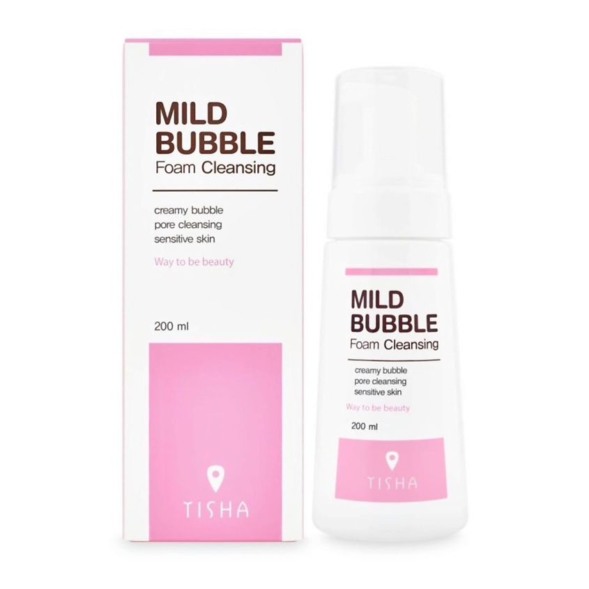 Изображение товара TISHA Мягкая пузырьковая очищающая пенка для чувствительной кожи, 200 мл