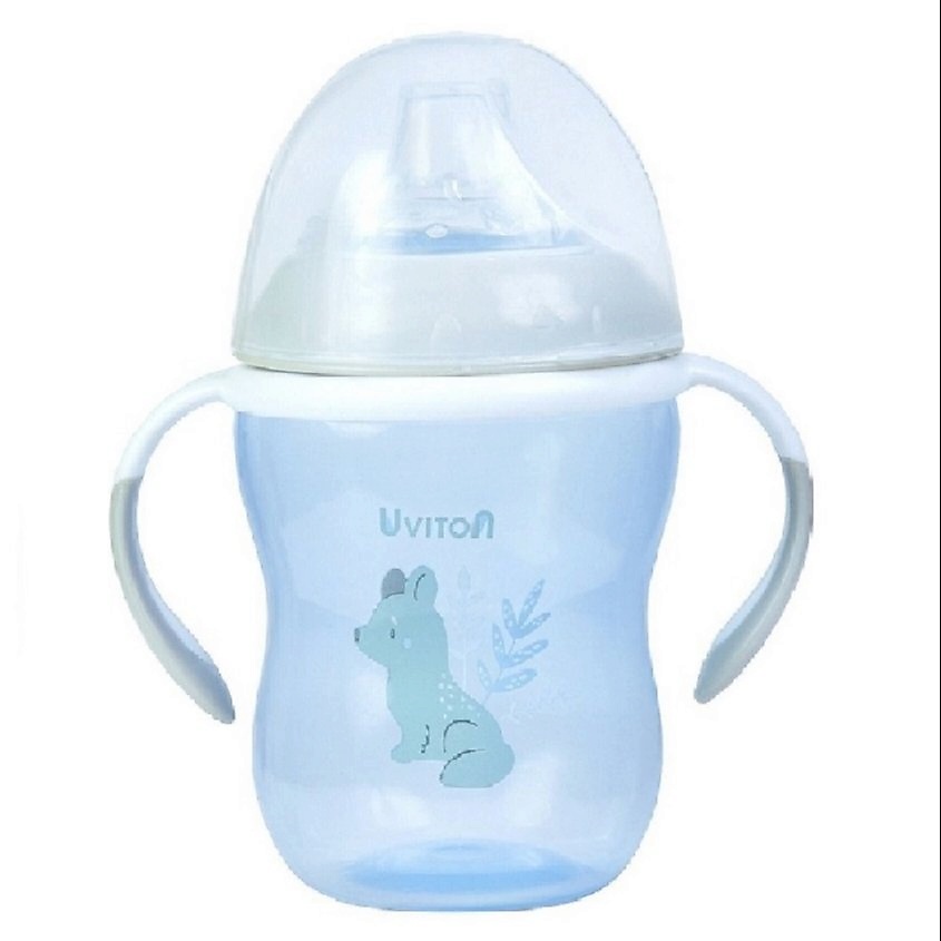 Изображение товара UVITON Поильник-непроливайка "Soft" c силиконовым носиком., цвет: Голубой