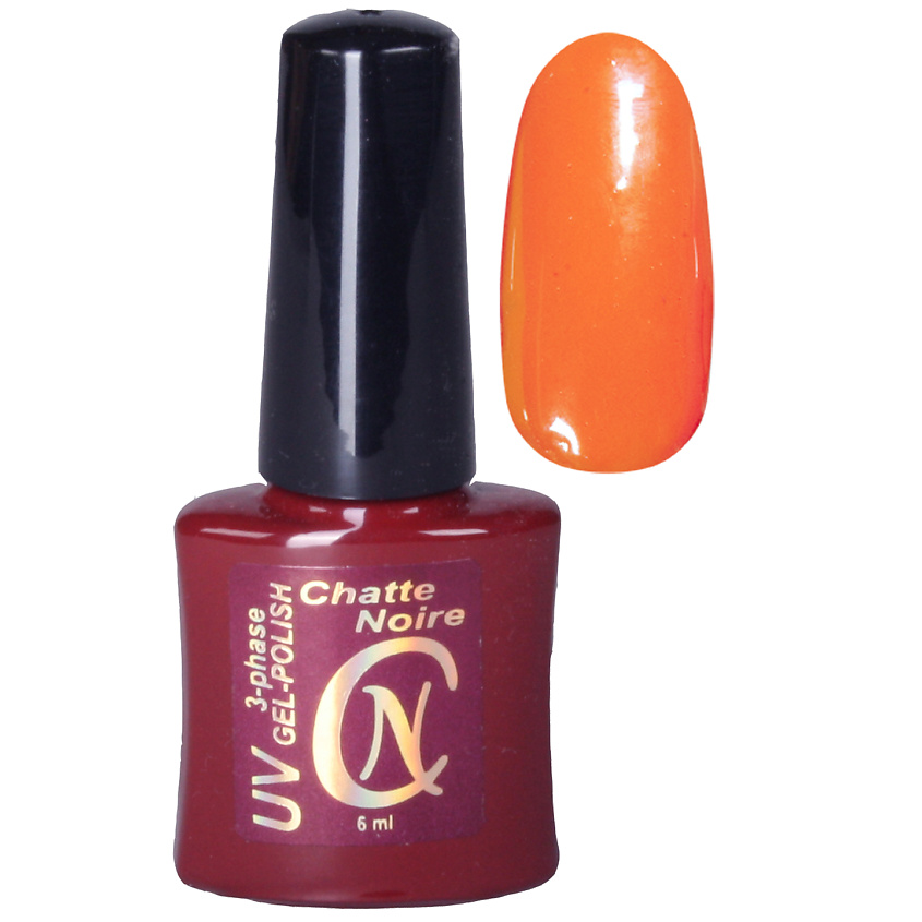 Изображение товара CHATTE NOIRE Гель-лак для ногтей Red, тон 1033 светло-оранжевый неон