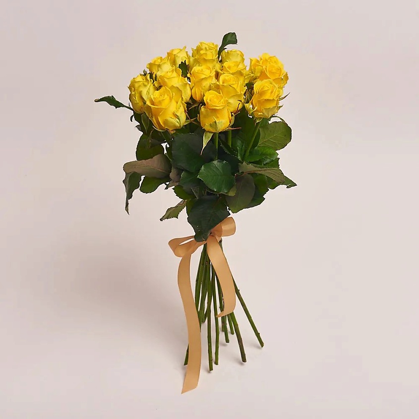 Изображение товара AZALIANOW ЦВЕТЫ. ПОДАРКИ. ДЕКОР Яркий букет из 15 желтых роз, Букеты и композиции из живых цветов могут на несколько тонов отличаться от изображений. Часть цвета искажается в зависимости от настроек экрана.