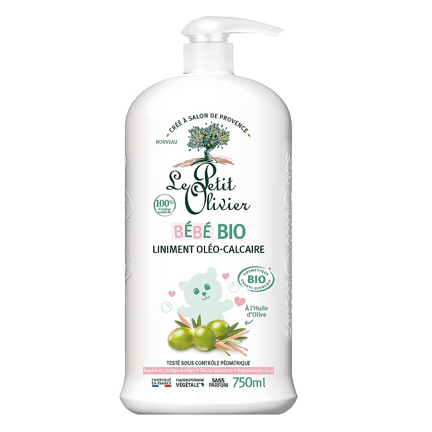 Изображение товара LE PETIT OLIVIER Крем детский очищающий Bébé Bio, 750 мл