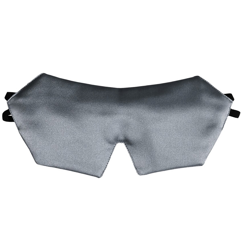 Изображение товара SILK MANUFACTURE Шёлковая маска для сна из 3-х видов натурального шёлка BLACK CLASSIC, Серебряный