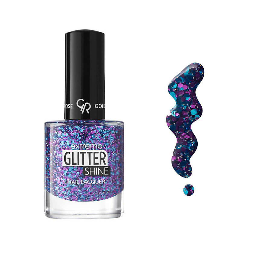Изображение товара GOLDEN ROSE Гель-лак Extreme Gel Shine Nail Lacquer Glitter, №211