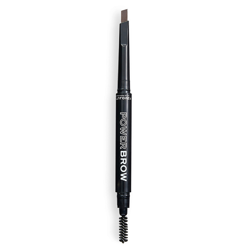 Изображение товара RELOVE REVOLUTION Карандаш автоматический для бровей с щеточкой Power Brow Pencil, скошенный, Medium Brown, 0,1 г