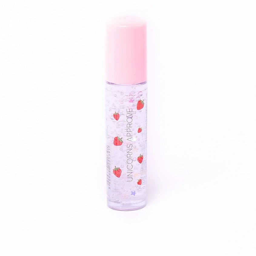 Изображение товара UNICORNS APPROVE Жидкий бальзам для губ с блестками "клубника", 7.45 мл