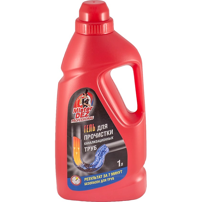 Изображение товара MISTER DEZ PROFESSIONAL Гель для прочистки канализационных труб, 1000 мл
