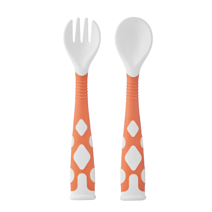 Изображение товара ROXY KIDS Набор гибких столовых приборов для малышей в пенале, Оранжевый